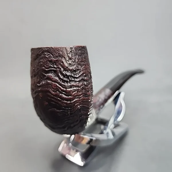 WO Larsen Super Sandblasted Bent Egg Estate Briar Pipe [SOLD OUT] - Image 4