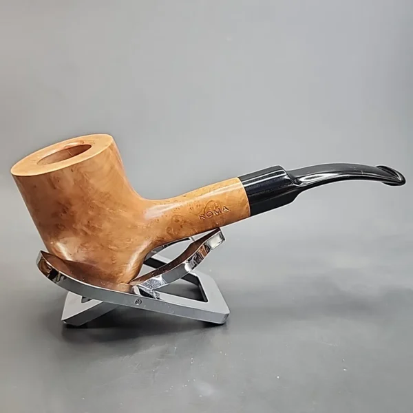 Roma Smooth Slightly Bent Poker Estate Briar Pipe, Unsmoked [SOLD OUT] - Image 5