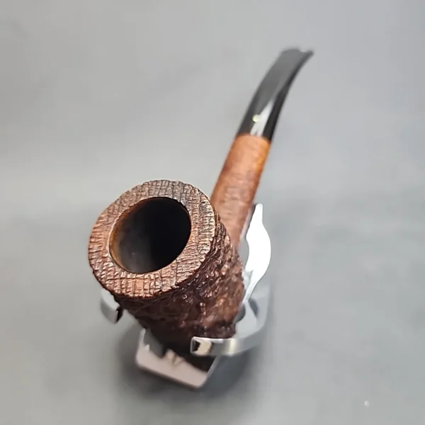 Savinelli Punto Oro Corallo 8010 KS, Rusticated Bent Billiard Estate Briar Pipe [SOLD OUT] - Image 5