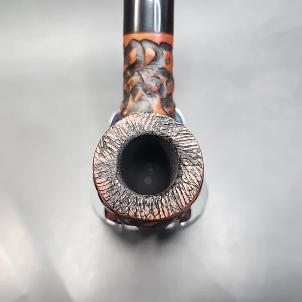 Baraccini Rusticated Bent Estate Briar Pipe, Unsmoked [SOLD OUT] - Image 5