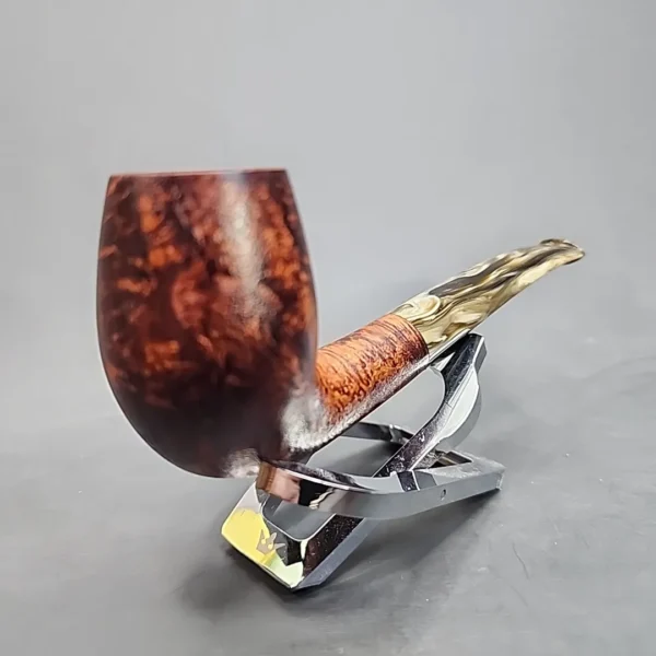 Sean Reum Signature Eggshell Bent Egg Briar Pipe, New - Image 5