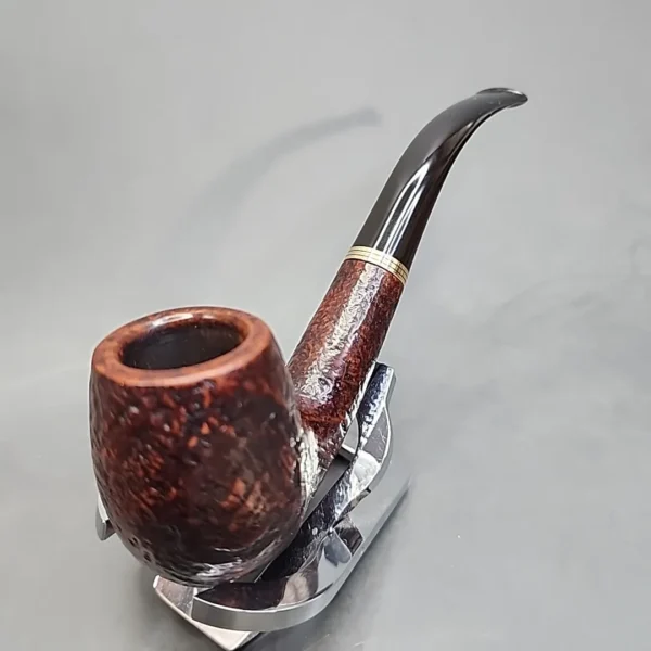 Savinelli Luxor 602 Sandblasted Bent Billiard Estate Briar Pipe, 6mm [SOLD OUT] - Image 5