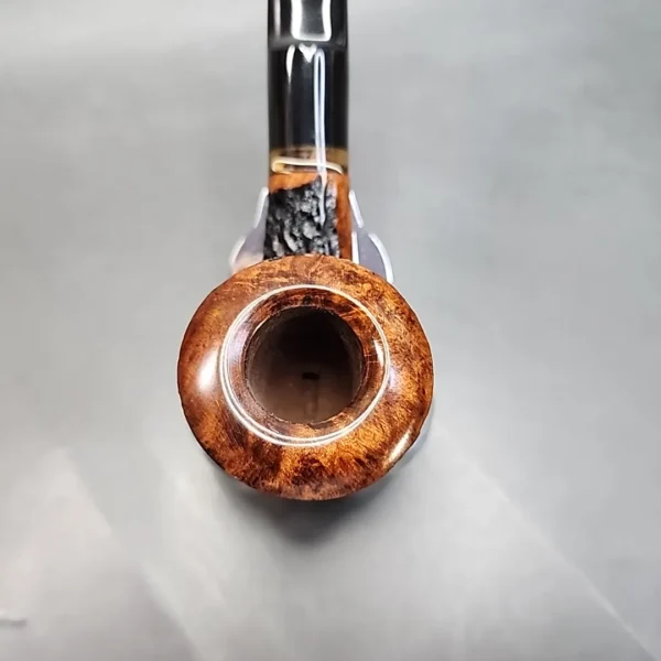 No Name Partially Rusticated Bent Dublin Estate Briar Pipe, Unsmoked [SOLD OUT] - Image 5