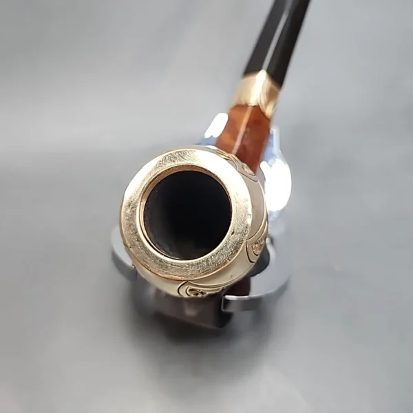 G.F.B. Gold Mounted Smooth Bulldog Estate Briar Pipe [SOLD OUT] - Image 5