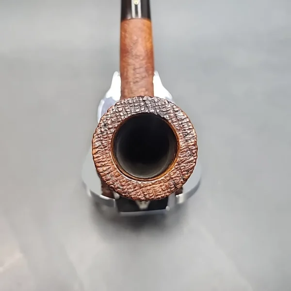 Savinelli Punto Oro Corallo 8010 KS, Rusticated Bent Billiard Estate Briar Pipe [SOLD OUT] - Image 6