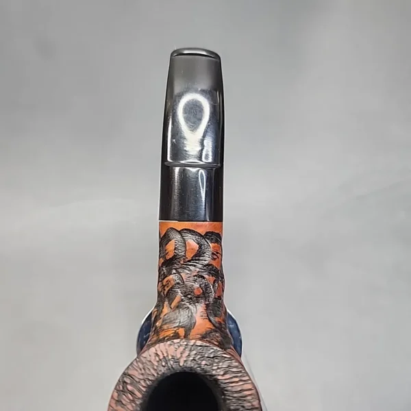 Baraccini Rusticated Bent Estate Briar Pipe, Unsmoked [SOLD OUT] - Image 6