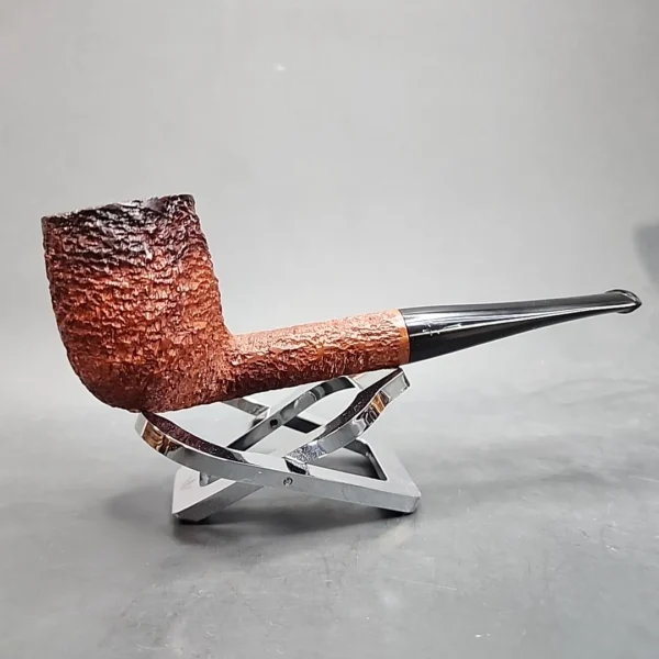 Don Roberto Meerschaum Lined Rusticated Billiard Estate Briar Pipe - Image 6