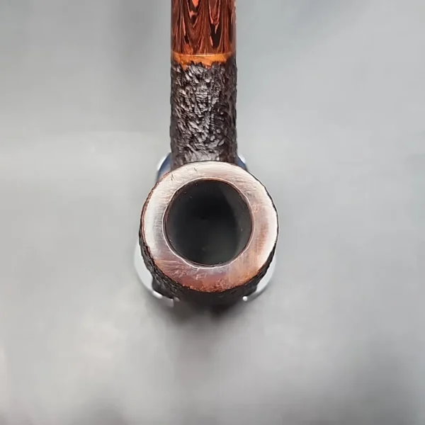 Ferndown Bark 3 Star, Les Wood Bent Billiard Estate Briar Pipe [SOLD OUT] - Image 6