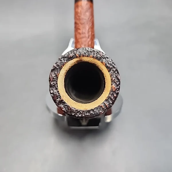 Don Roberto Meerschaum Lined Rusticated Billiard Estate Briar Pipe - Image 7