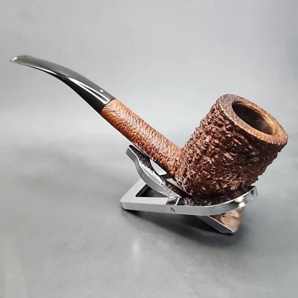 Savinelli Punto Oro Corallo 8010 KS, Rusticated Bent Billiard Estate Briar Pipe [SOLD OUT] - Image 8