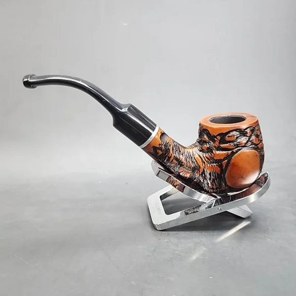 Baraccini Rusticated Bent Apple Estate Briar Pipe, Unsmoked [SOLD OUT] - Image 8