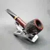 Karim Partially Rusticated Devil Anse Handmade Briar Pipe, New - Image 8