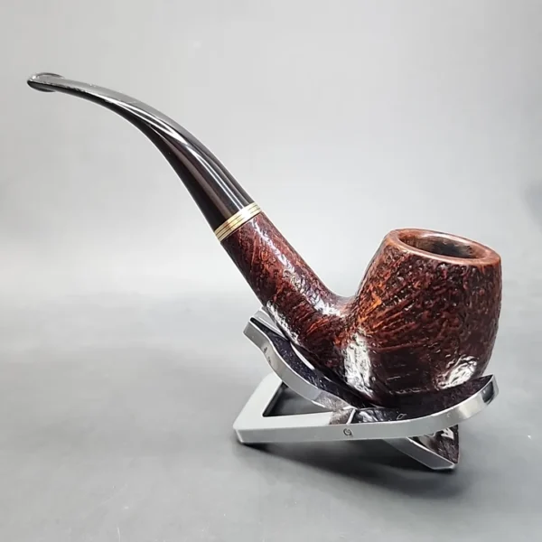 Savinelli Luxor 602 Sandblasted Bent Billiard Estate Briar Pipe, 6mm [SOLD OUT] - Image 8