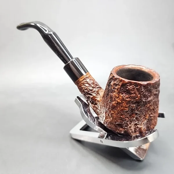 King's Ransom London Made 7190, Rusticated Bent Volcano Briar Pipe, English Estates [SOLD OUT] - Image 8
