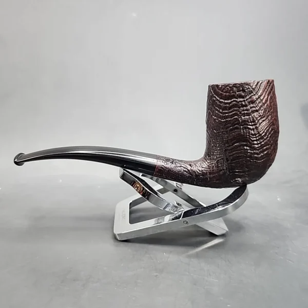 WO Larsen Super Sandblasted Bent Egg Estate Briar Pipe [SOLD OUT] - Image 8