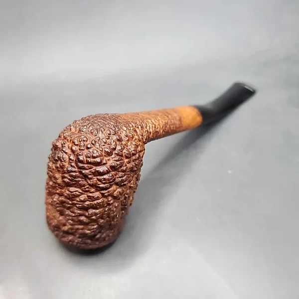 Savinelli Punto Oro Corallo 8010 KS, Rusticated Bent Billiard Estate Briar Pipe [SOLD OUT] - Image 9