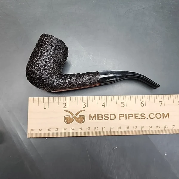 Ferndown Bark Rusticated Bent Billiard Estate Briar Pipe - Image 9