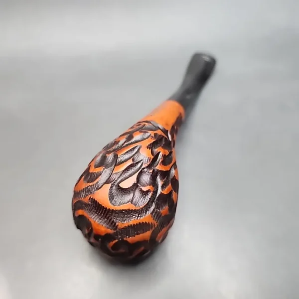 Baraccini Rusticated Bent Apple Estate Briar Pipe, Unsmoked [SOLD OUT] - Image 9