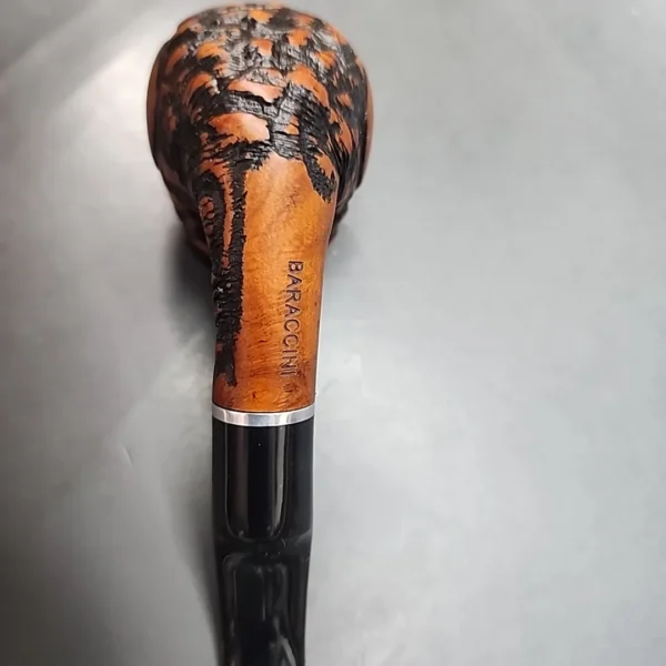 Baraccini Rusticated Bent Apple Estate Briar Pipe, Unsmoked [SOLD OUT] - Image 9