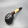 Karim Rusticated Bamboo Shank Handmade Briar Pipe, New [SOLD OUT] - Image 9