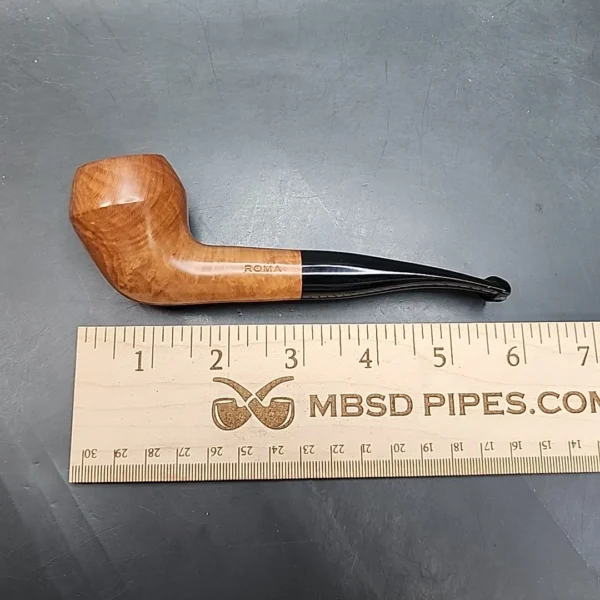 Roma Smooth Slightly Bent Rhodesian Estate Briar Pipe, Unsmoked [SOLD OUT] - Image 9