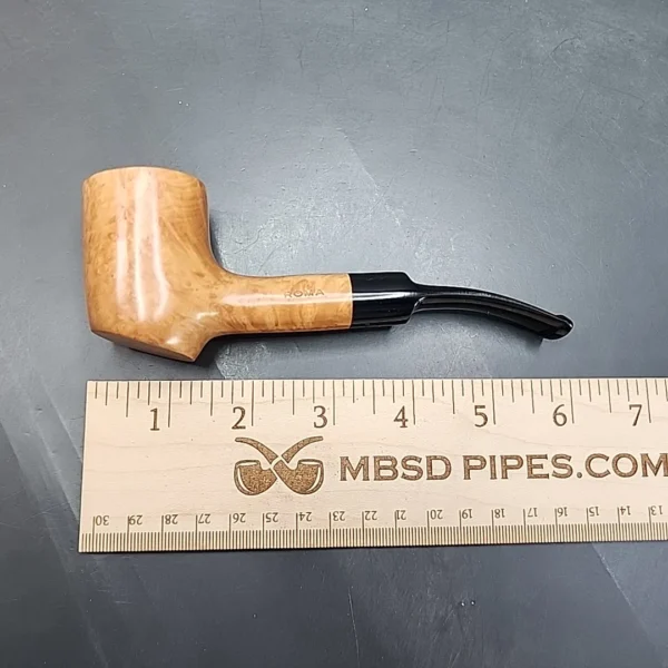Roma Smooth Slightly Bent Poker Estate Briar Pipe, Unsmoked [SOLD OUT] - Image 10
