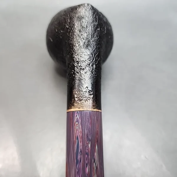 Sean Reum Black Sandblasted Acorn Handmade Briar Pipe, New - Image 10
