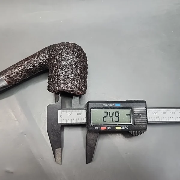 Ferndown Bark Rusticated Bent Billiard Estate Briar Pipe - Image 10