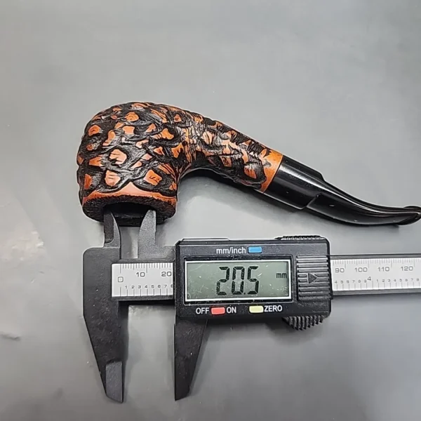 Baraccini Rusticated Bent Estate Briar Pipe, Unsmoked [SOLD OUT] - Image 10