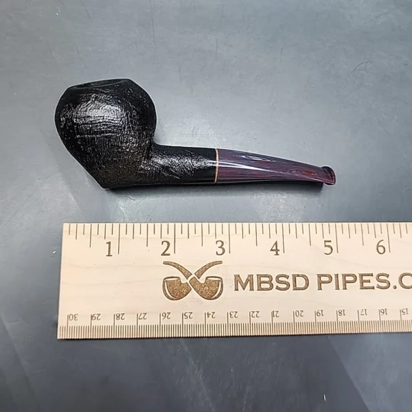 Sean Reum Black Sandblasted Acorn Handmade Briar Pipe, New - Image 11