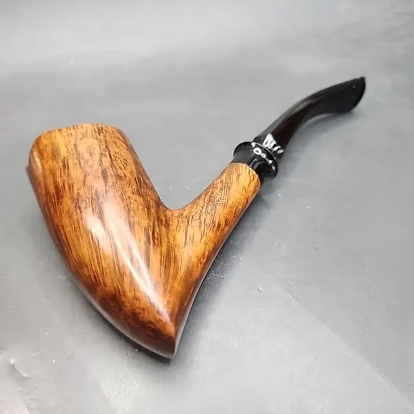 Pipe Dan by Celius,1966, Smooth Bent Pickaxe Estate Briar Pipe, Handmade, Danish Estates - Image 11