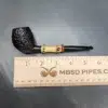 Karim Rusticated Bamboo Shank Handmade Briar Pipe, New [SOLD OUT] - Image 11