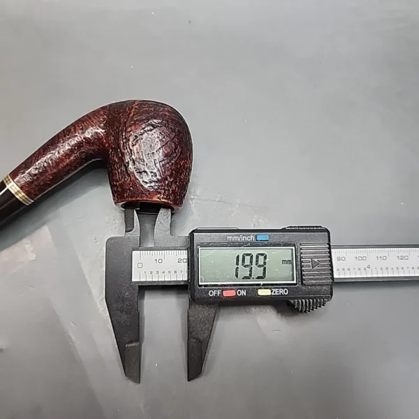Savinelli Luxor 602 Sandblasted Bent Billiard Estate Briar Pipe, 6mm [SOLD OUT] - Image 11