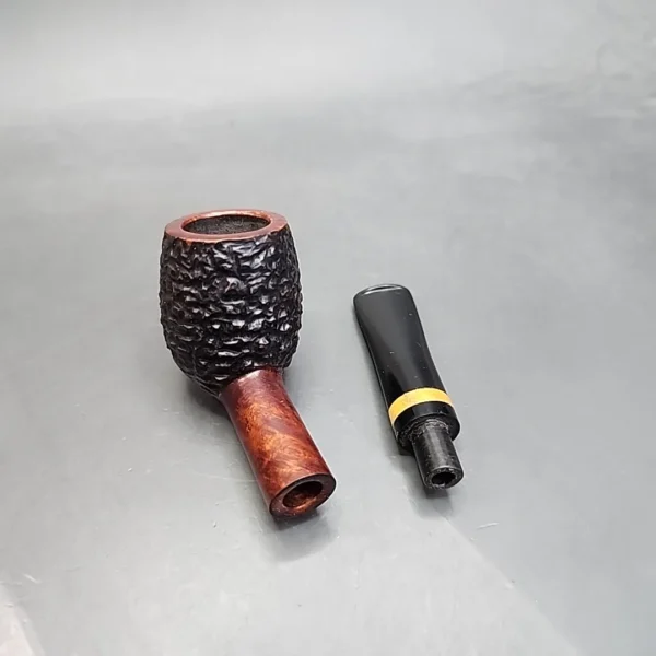 Karim Partially Rusticated Devil Anse Handmade Briar Pipe New