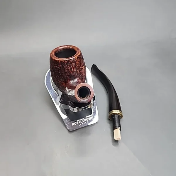 Savinelli Luxor 602 Sandblasted Bent Billiard Estate Briar Pipe, 6mm [SOLD OUT] - Image 12