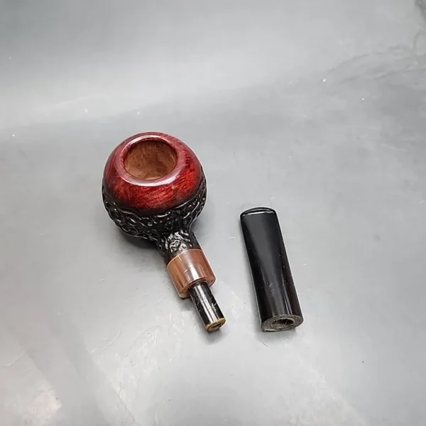 Karim Rusticated Small Straight Apple Briar Pipe, New - Image 12