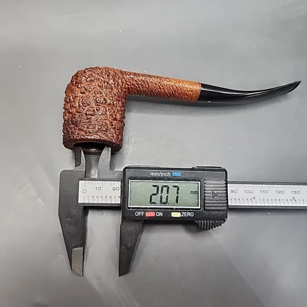 Savinelli Punto Oro Corallo 8010 KS, Rusticated Bent Billiard Estate Briar Pipe [SOLD OUT] - Image 12