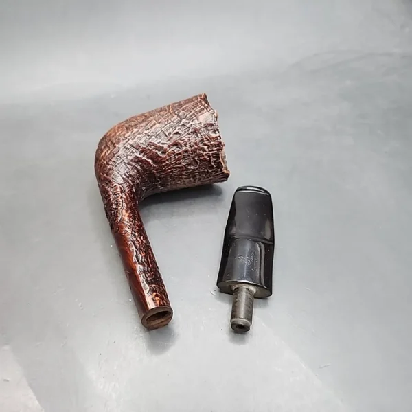 Primo Flammee Sand 1, Sandblasted Dublin Estate Briar Pipe, Italy [SOLD OUT] - Image 13