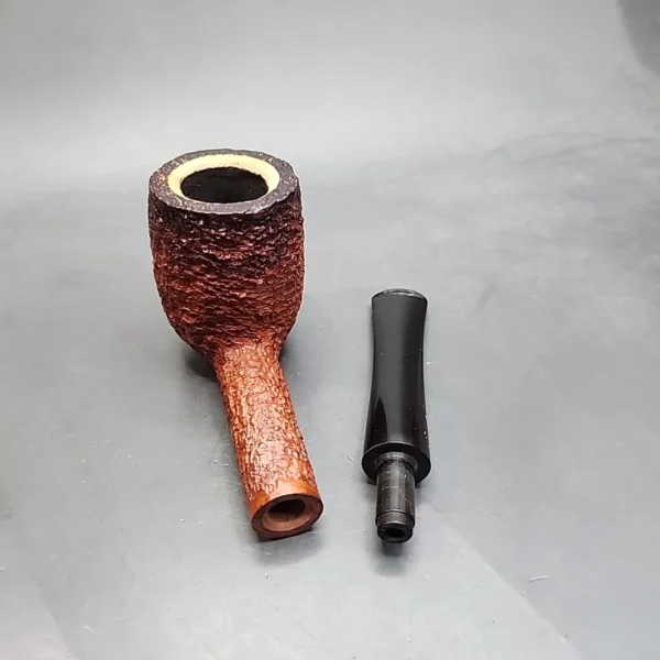 Don Roberto Meerschaum Lined Rusticated Billiard Estate Briar Pipe - Image 13