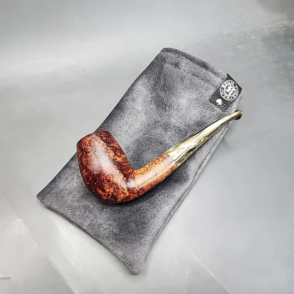 Sean Reum Signature Eggshell Bent Egg Briar Pipe, New - Image 14