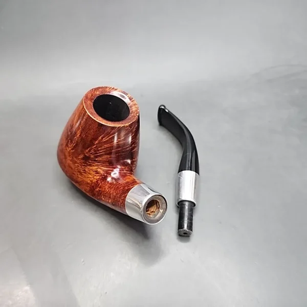 Viking Classic Smooth Bent Danish Volcano Estate Briar Pipe, Unsmoked [SOLD OUT] - Image 14
