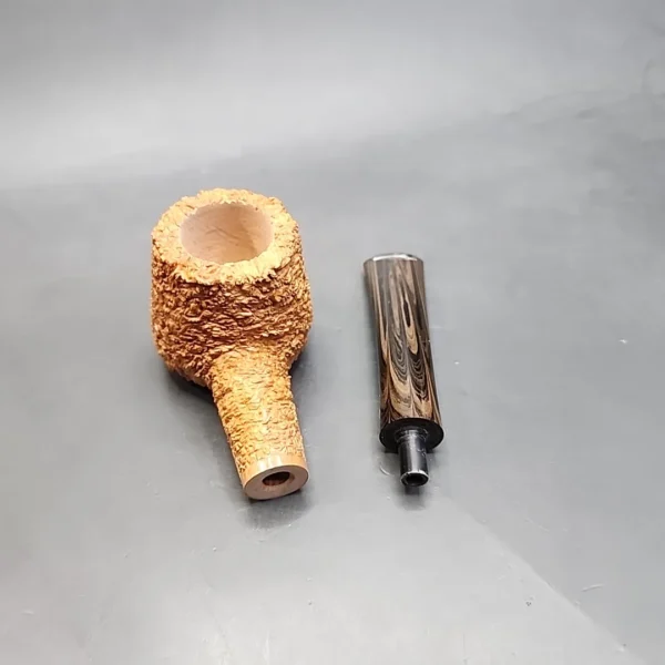 Pipe Tristan Shape 55 Handmade Rusticated Briar Pipe, New [SOLD OUT] - Image 14