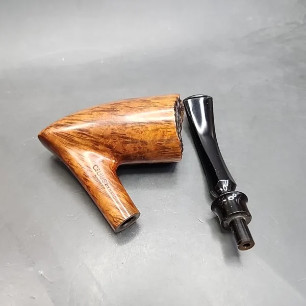 Pipe Dan by Celius,1966, Smooth Bent Pickaxe Estate Briar Pipe, Handmade, Danish Estates - Image 15