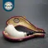 MBSD Meerschaum Sterling Silver Horn Block Meerschaum Pipe [SOLD OUT]