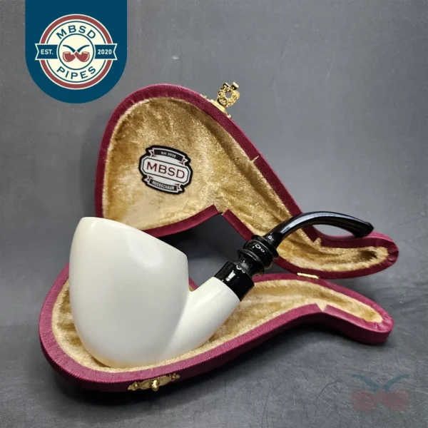 MBSD Meerschaum Smooth Bent Opera Block Meerschaum Pipe [SOLD OUT]