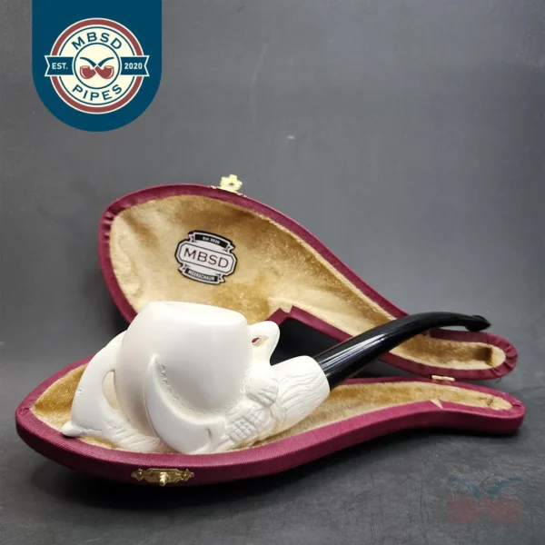 MBSD Meerschaum Claw Egg Block Meerschaum Pipe, Fitted Case [SOLD OUT]