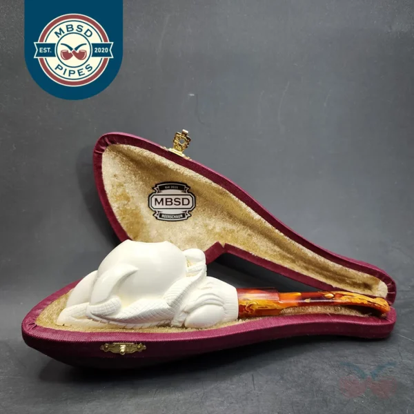 MBSD Meerschaum Claw Egg Block Meerschaum Pipe, Fitted Case [SOLD OUT]