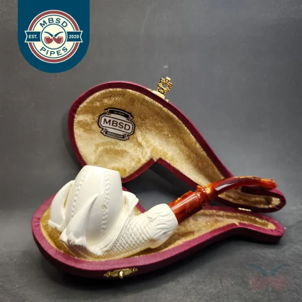 MBSD Meerschaum Claw Egg Block Meerschaum Pipe, Fitted Case [SOLD OUT]