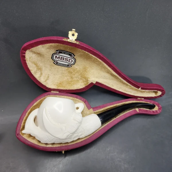 MBSD Meerschaum Claw Egg Block Meerschaum Pipe, Fitted Case [SOLD OUT] - Image 3