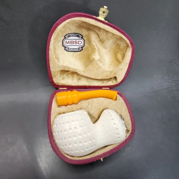 MBSD Meerschaum Silver Spigot Block Meerschaum Pipe, Fitted Case [SOLD OUT] - Image 3